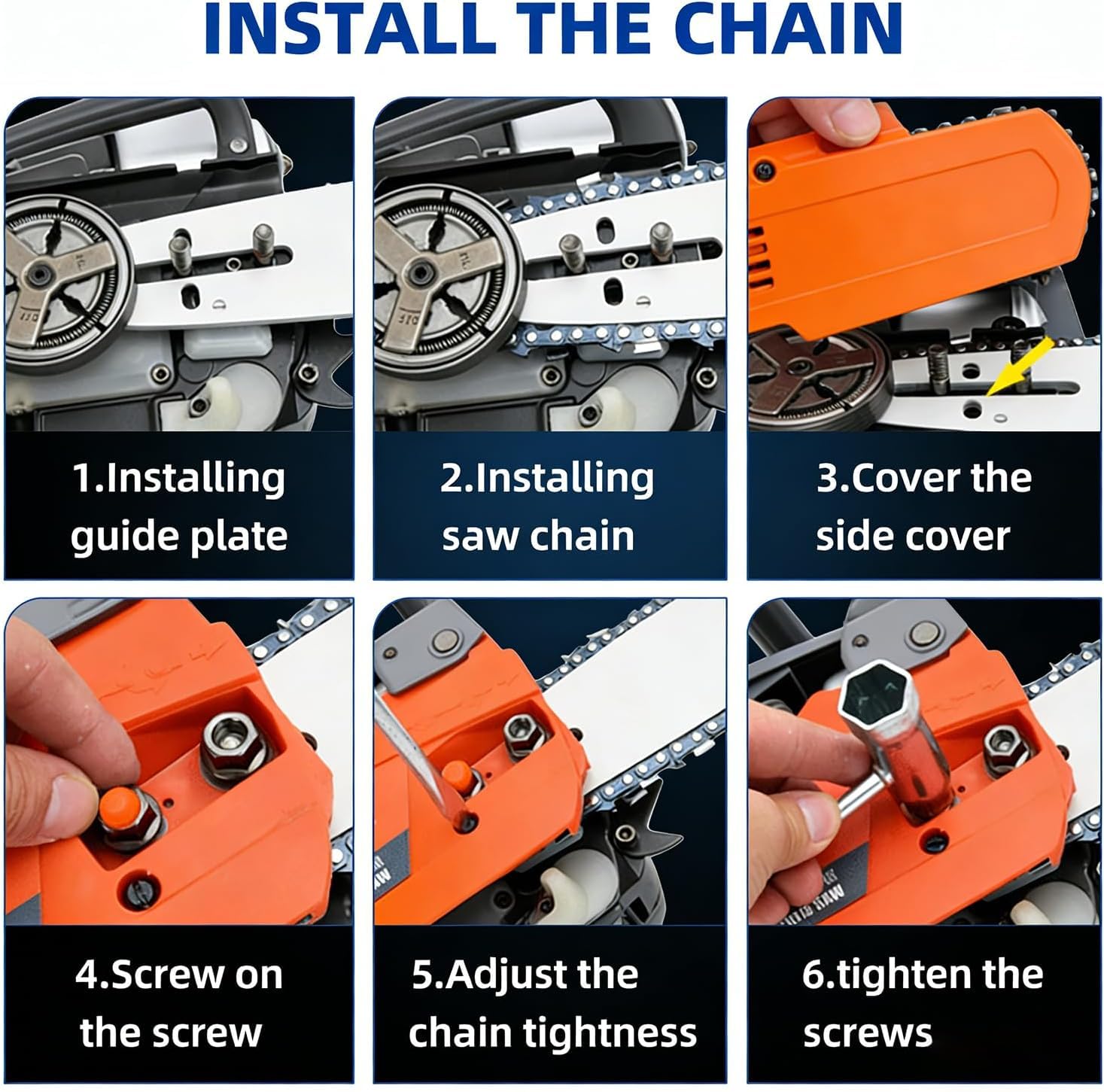 TEEANEES chains in a garden setting showing homeowner use and quieter cutting benefit