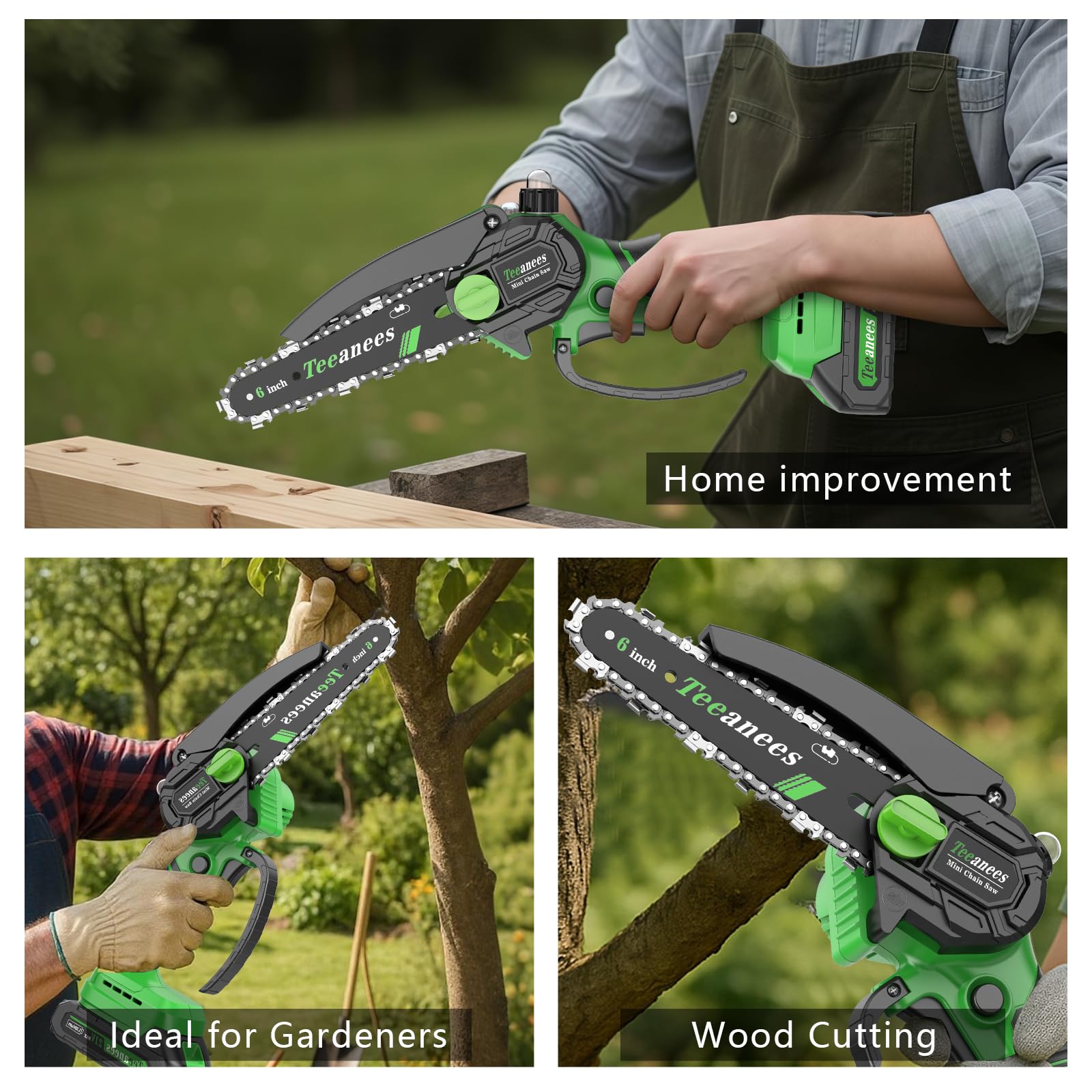 TEEANEES safety gloves and goggles included to protect users during cutting tasks