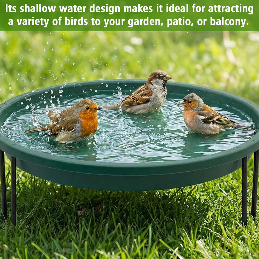 Teecyhooo packaged bird bath and parts showing simple tool-free assembly benefit