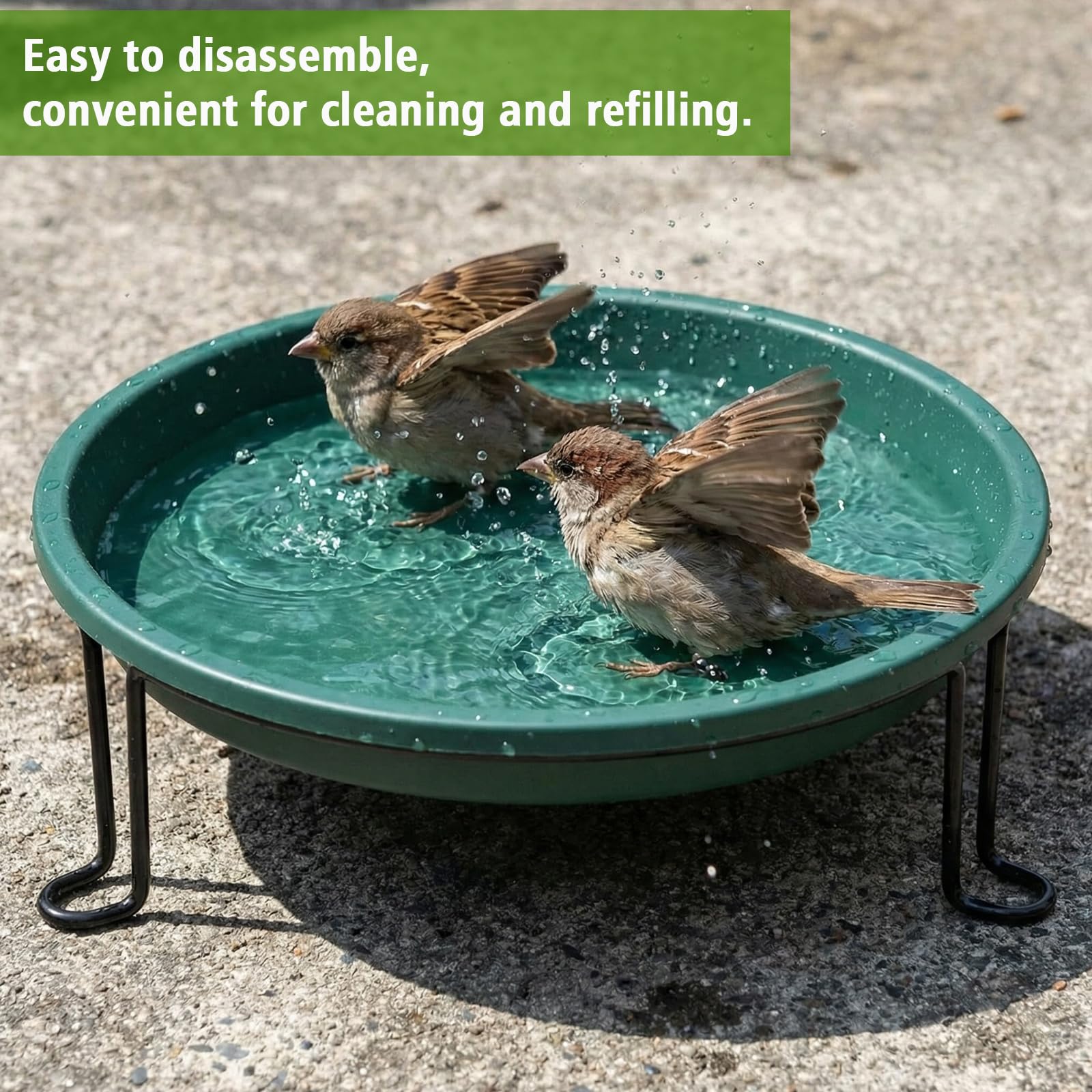 Teecyhooo bath beside a hand showing size and easy portability benefit