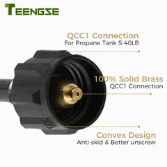 TEENGSE close-up brass fitting highlighting durable corrosion-resistant connection