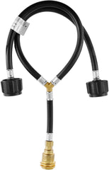 TEENGSE front view Y splitter showing dual inlets and single outlet for extended run time