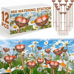 Teenyyou front view showing six bee watering stations for easy pollinator access