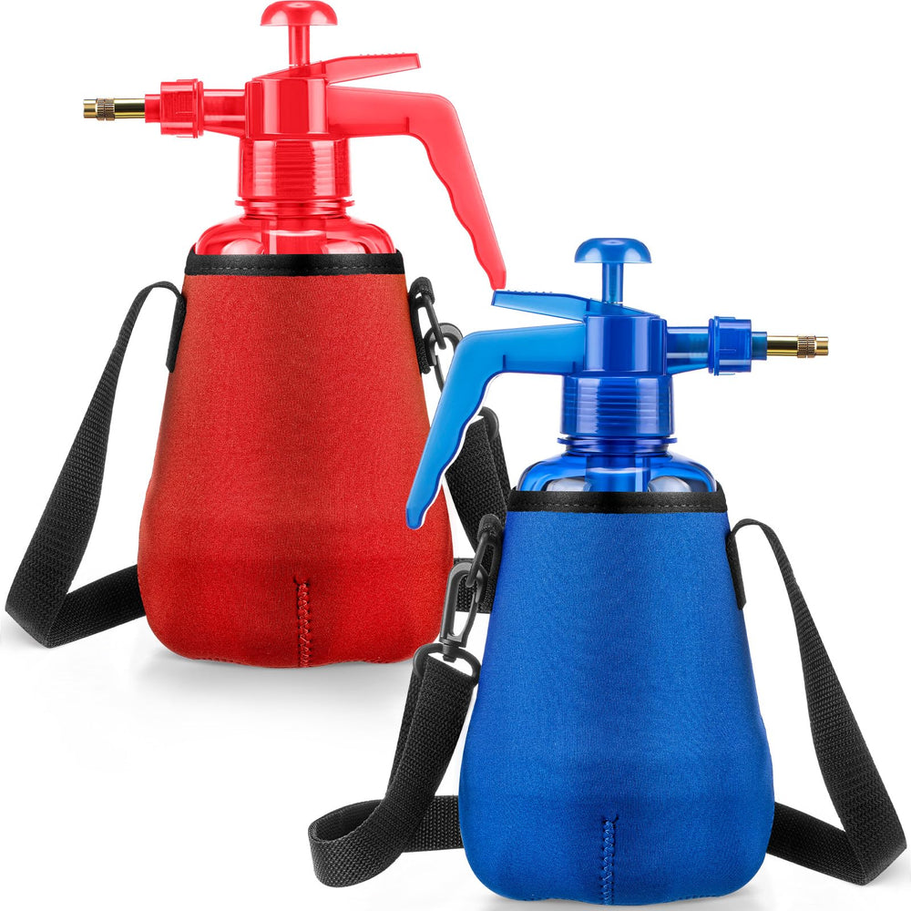 Teenyyou front view of red and blue bottles showing color and capacity benefit
