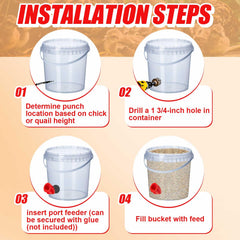 Teenyyou port installed in DIY bucket demonstrating secure fit and spill reduction