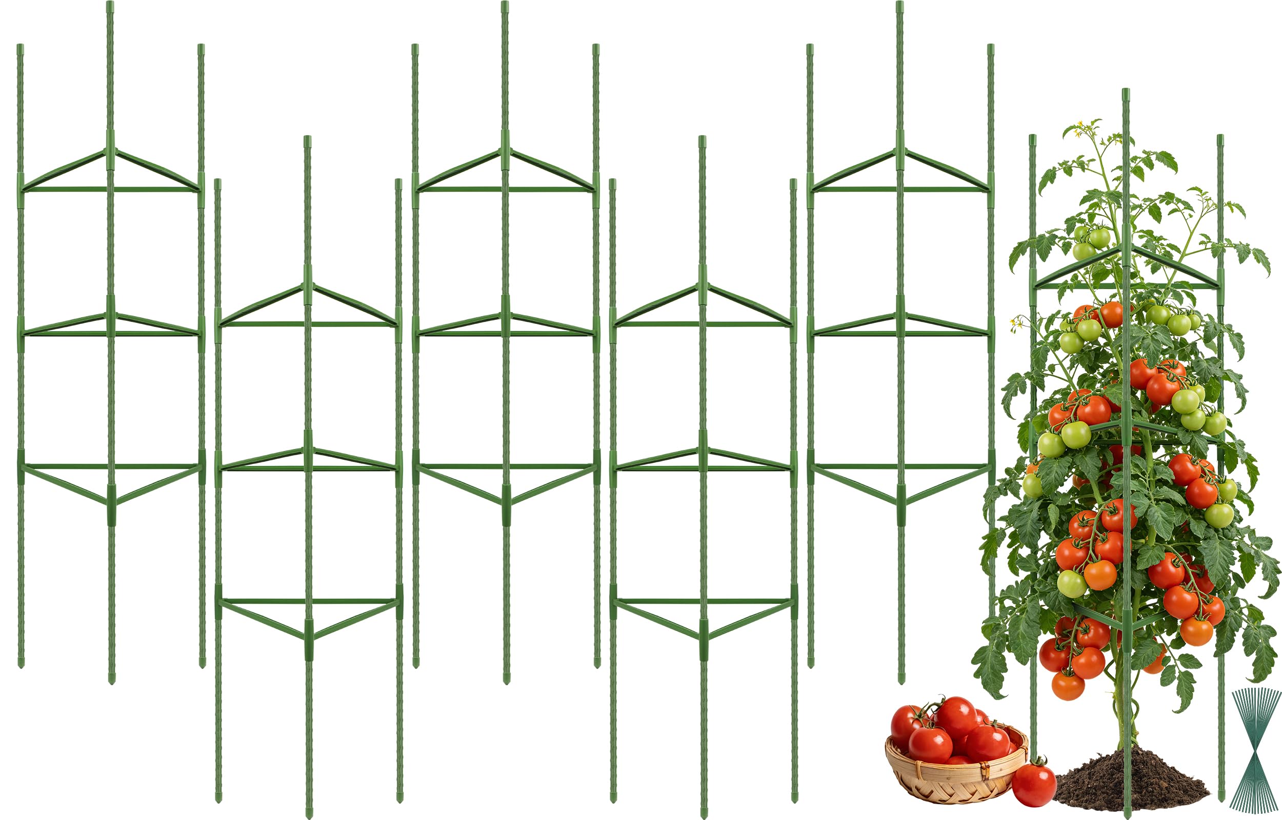 Tegarbed label showing 48–53 inch adjustable height for versatile garden use