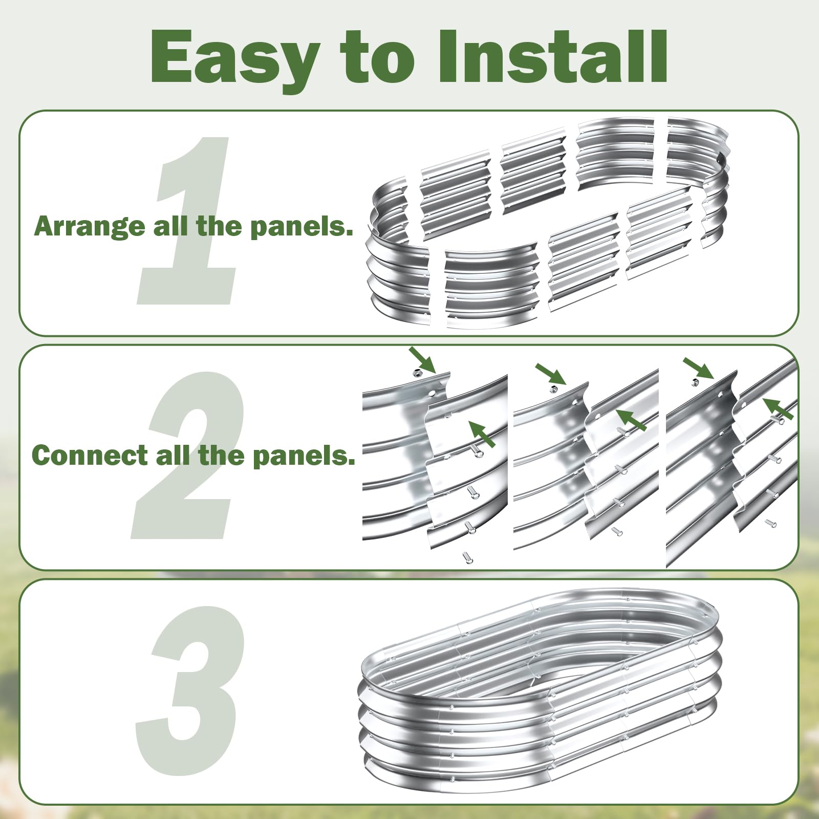 Tegarbed smooth edge seam detail showing safe handling and sturdy steel construction benefit