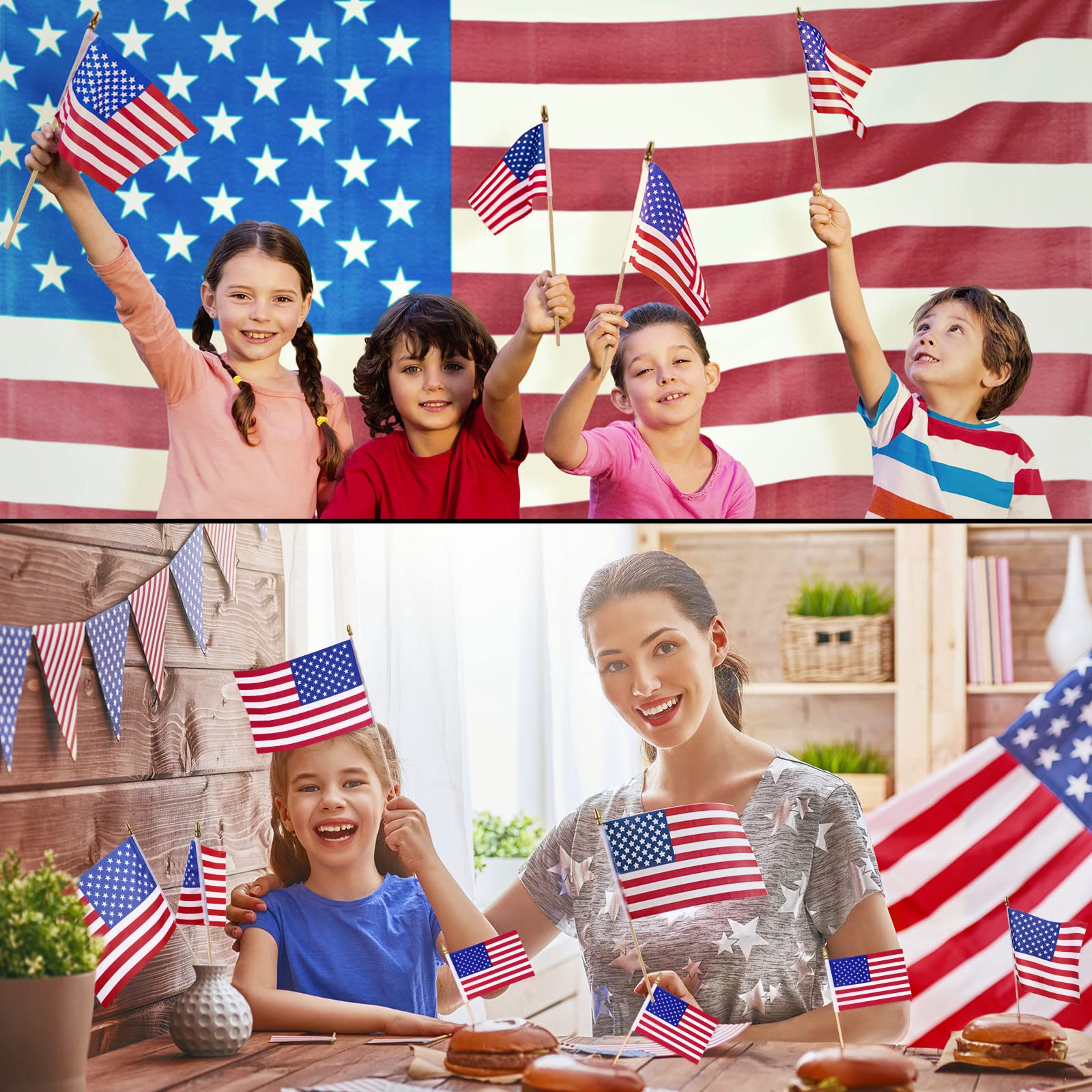 Tegeme flags used in classroom craft showing versatile educational use