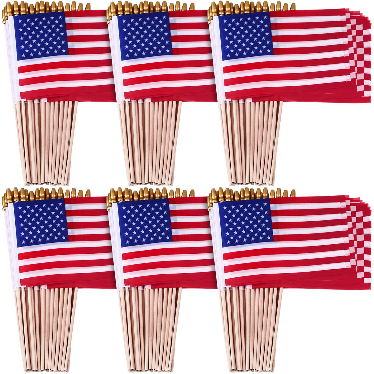 Tegeme front packaging showing 320 mini flags, ready for events