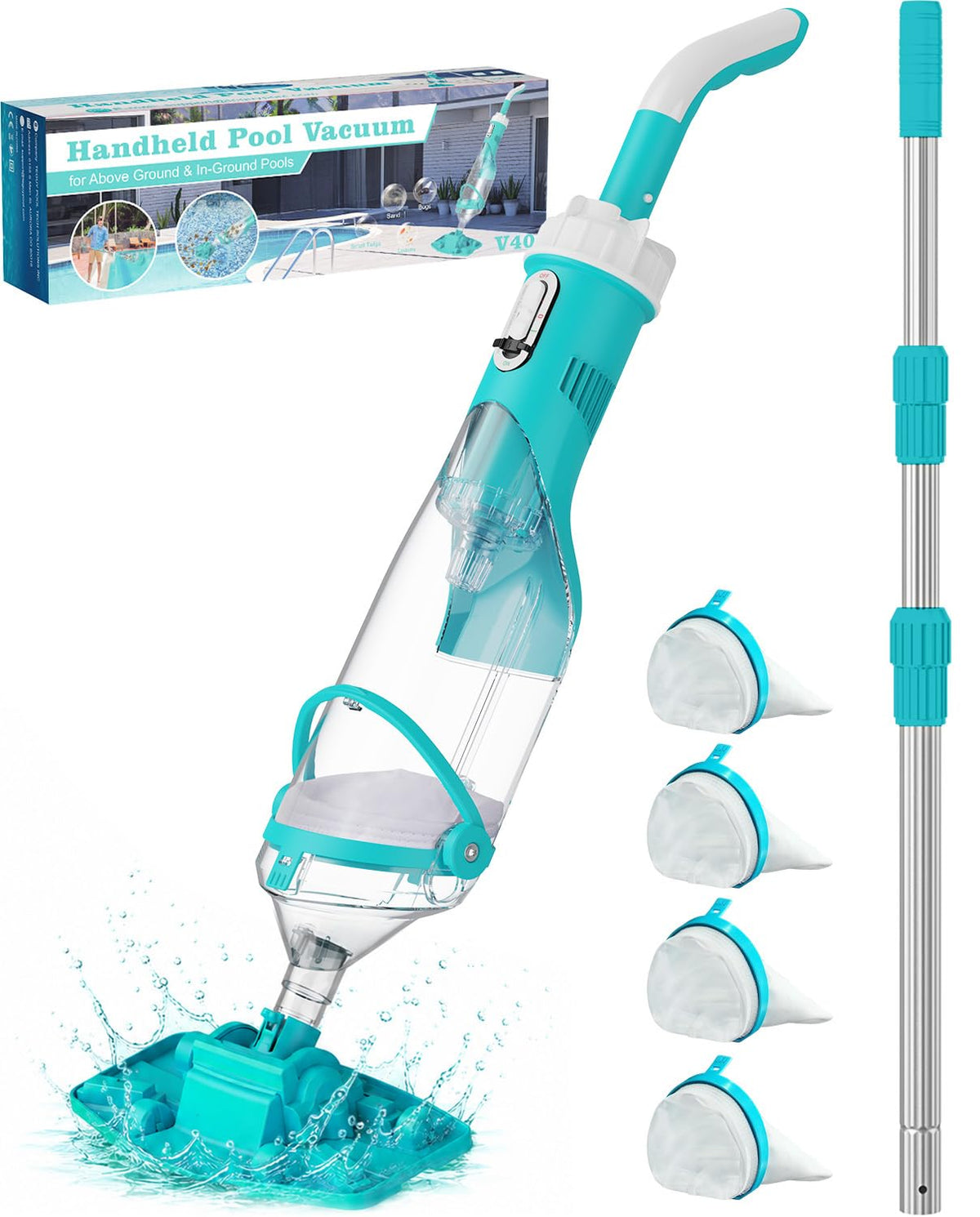 Teguy front view showing controls and compact handheld design for easy handling