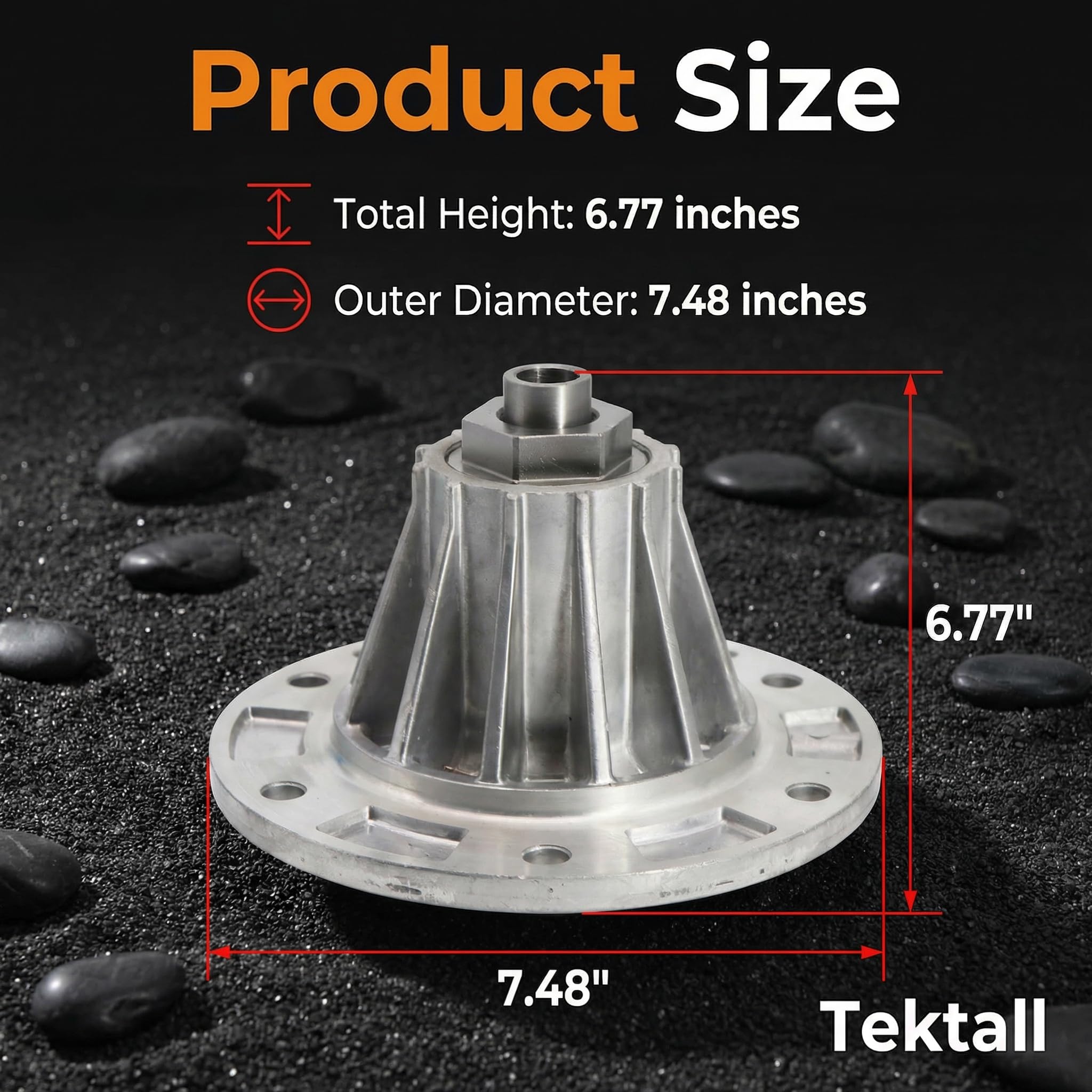 Tektall close-up of pre-lubricated bearing showing smooth operation benefit