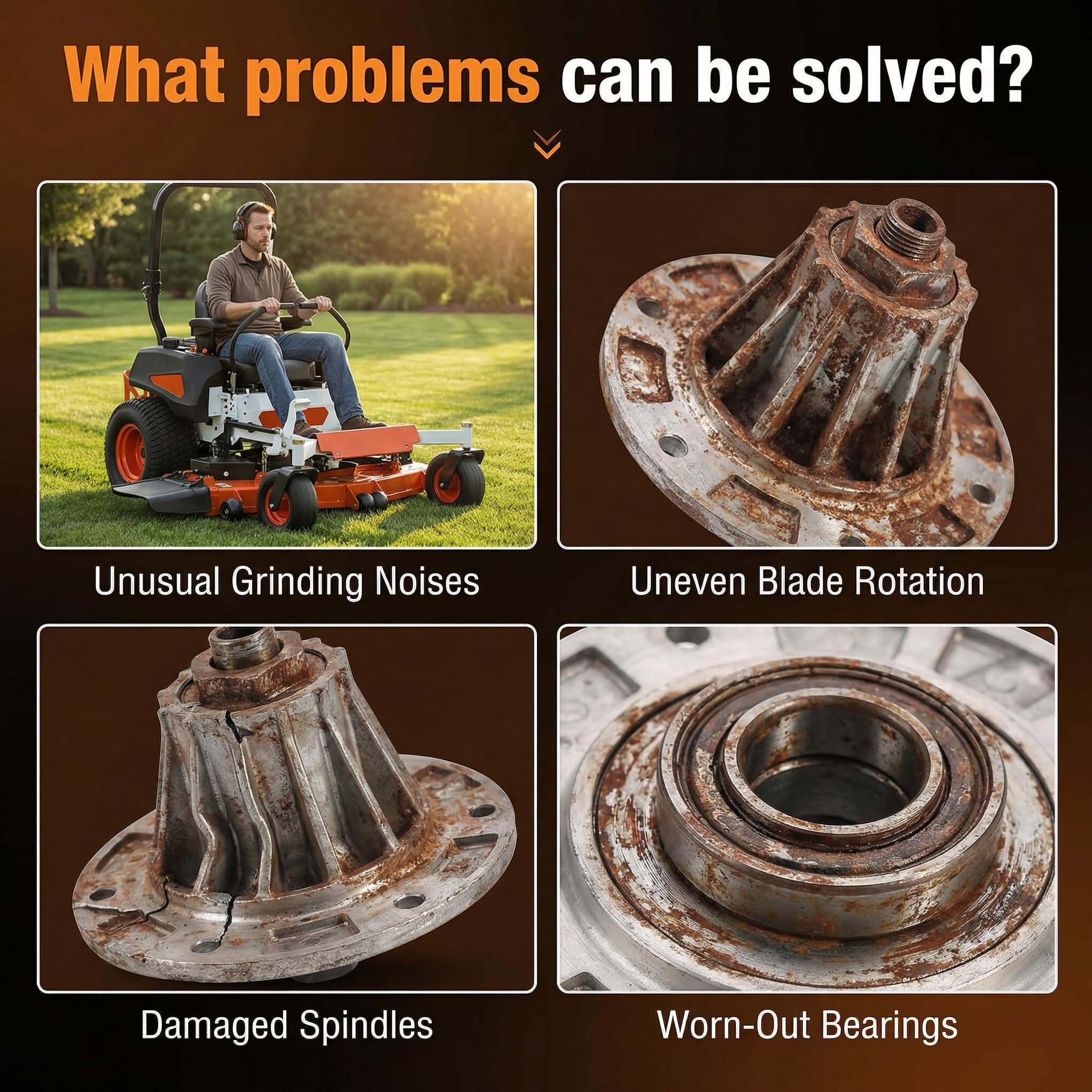 Tektall spindle in lawn setting conveying professional-cut results benefit