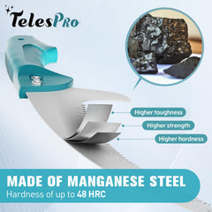 TelesPro saw blade close-up highlighting sharp teeth for faster cuts