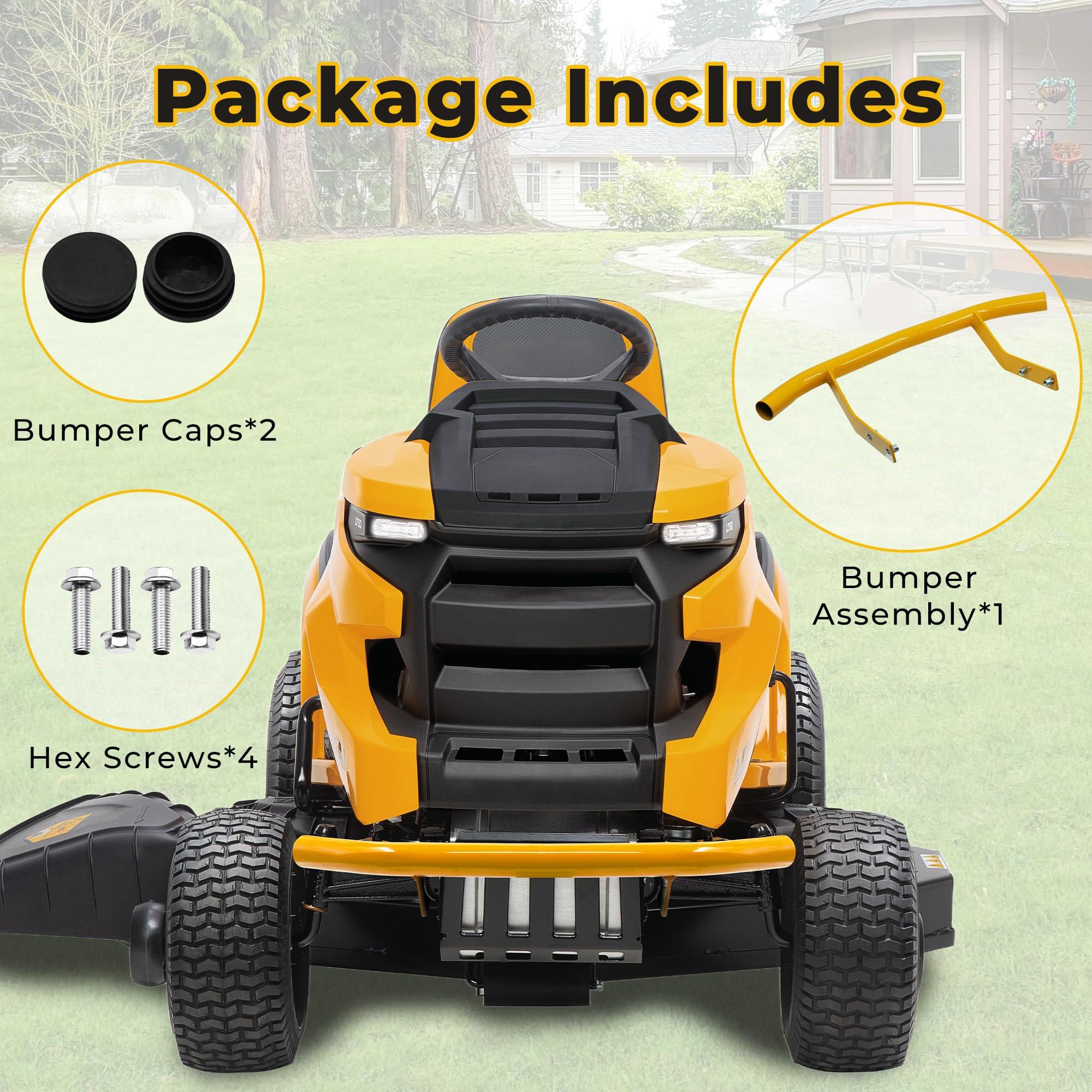 telfair front bumper lawn lifestyle shot improving visibility and curb safety