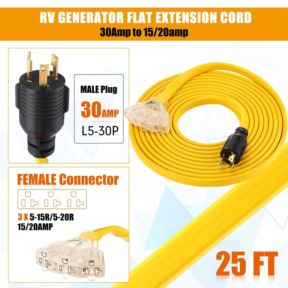 Tellegloww 25 ft cord stretched showing reach and placement benefit