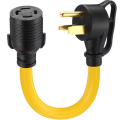 Tellegloww front view of adapter showing plug faces and secure molded housing for safe connections