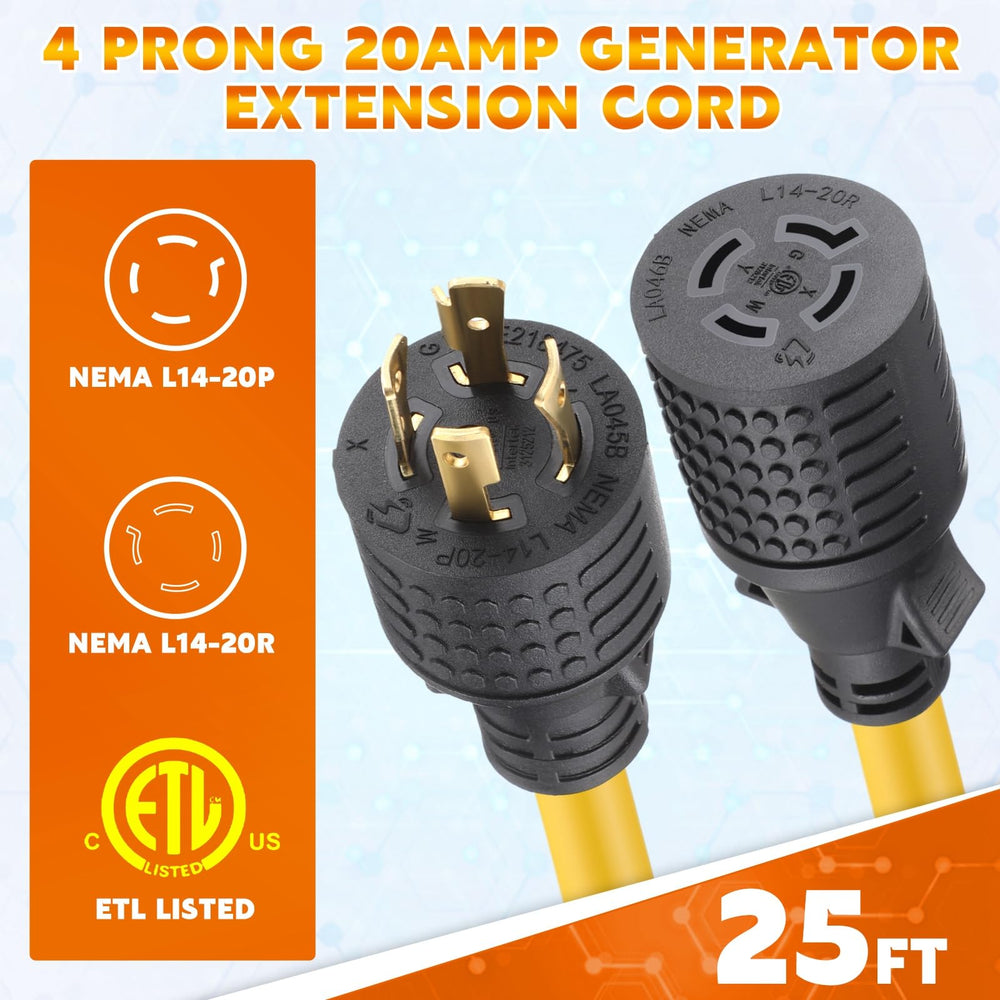 Tellegloww full 25ft yellow cord coiled for visibility and easy storage benefit