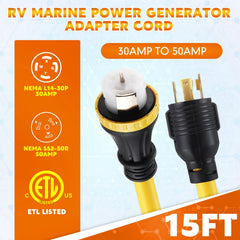 Tellegloww close-up of molded L14-30P plug showing durable construction benefit