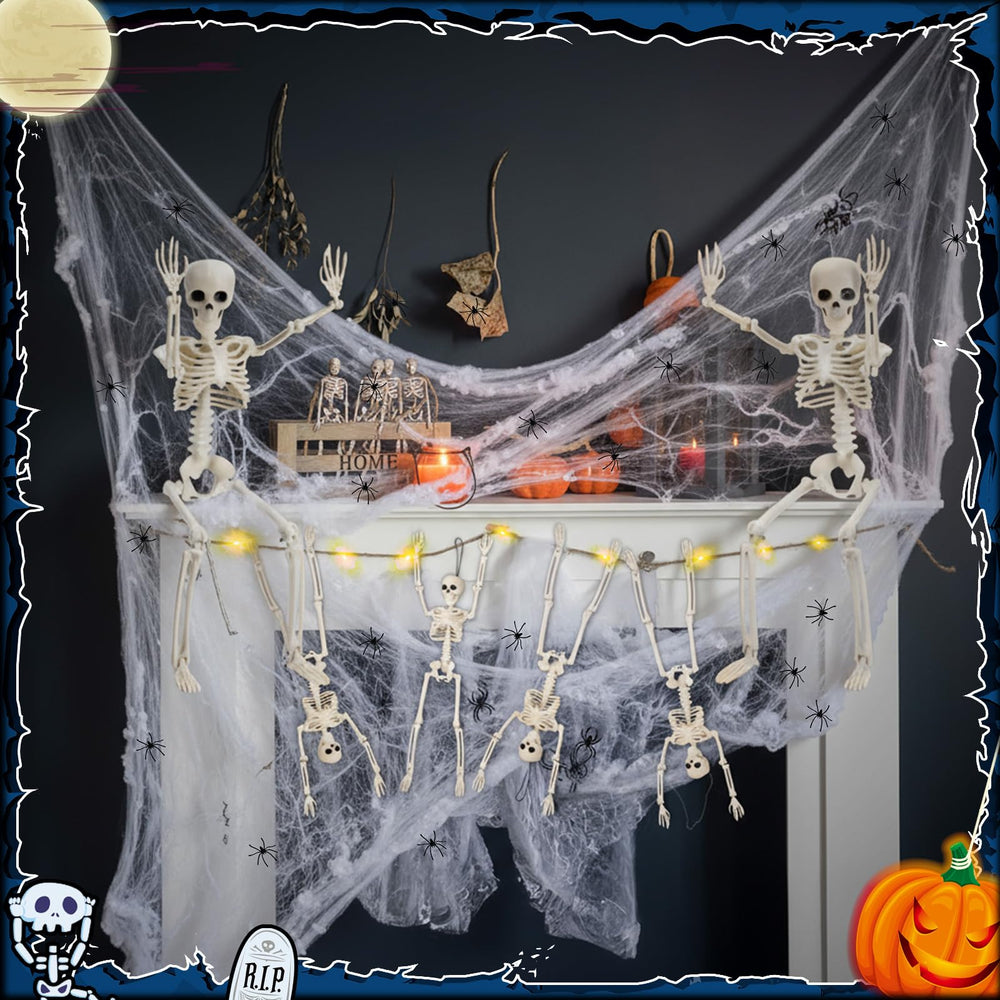 Tellingyou 3-foot skeleton posed frontally, realistic scale for yard displays