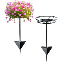 Tellingyou front view of two black stands showing sleek support and clean look