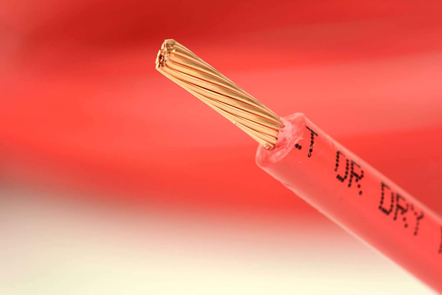 TEMCo close-up of 19-strand pure copper conductor illustrating flexibility and conductivity