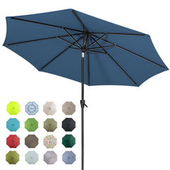 Tempera open 10ft umbrella front view showing wide shade benefit