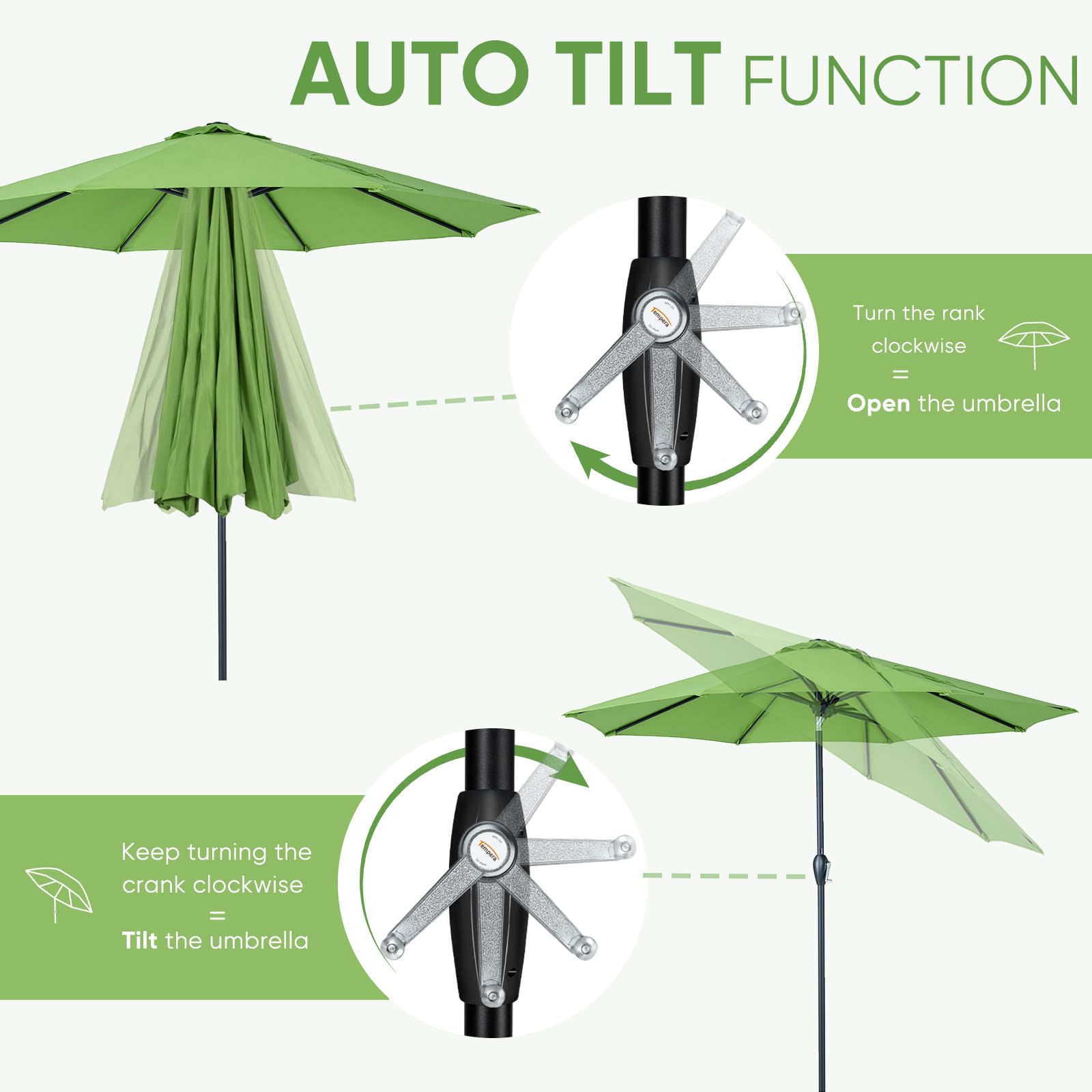 Tempera close canopy fabric showing texture and fade resistance