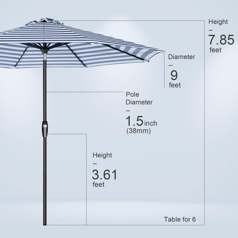 tempera folded umbrella profile for compact storage and space saving