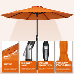 Tempera sturdy aluminum pole and hub connection providing rust-resistant strength