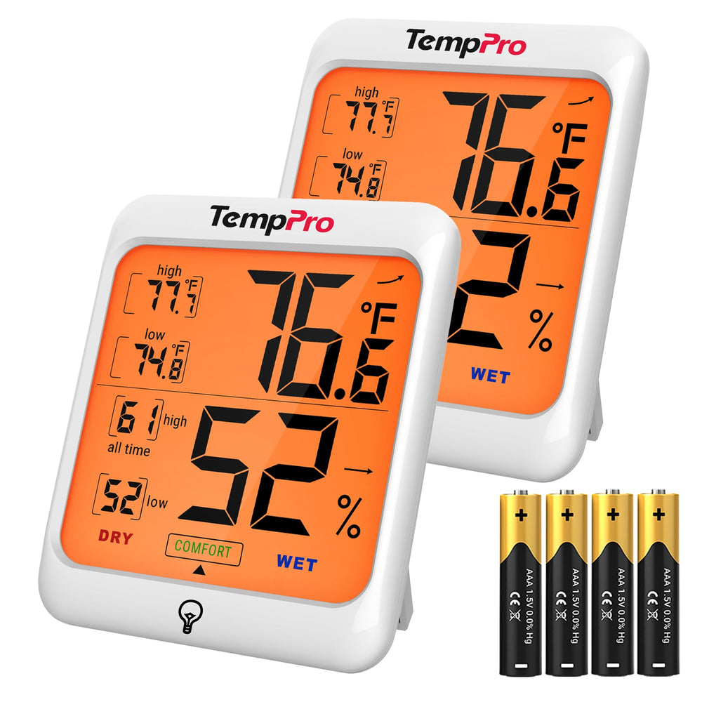 TempPro TempAir front display showing temperature and humidity for quick monitoring