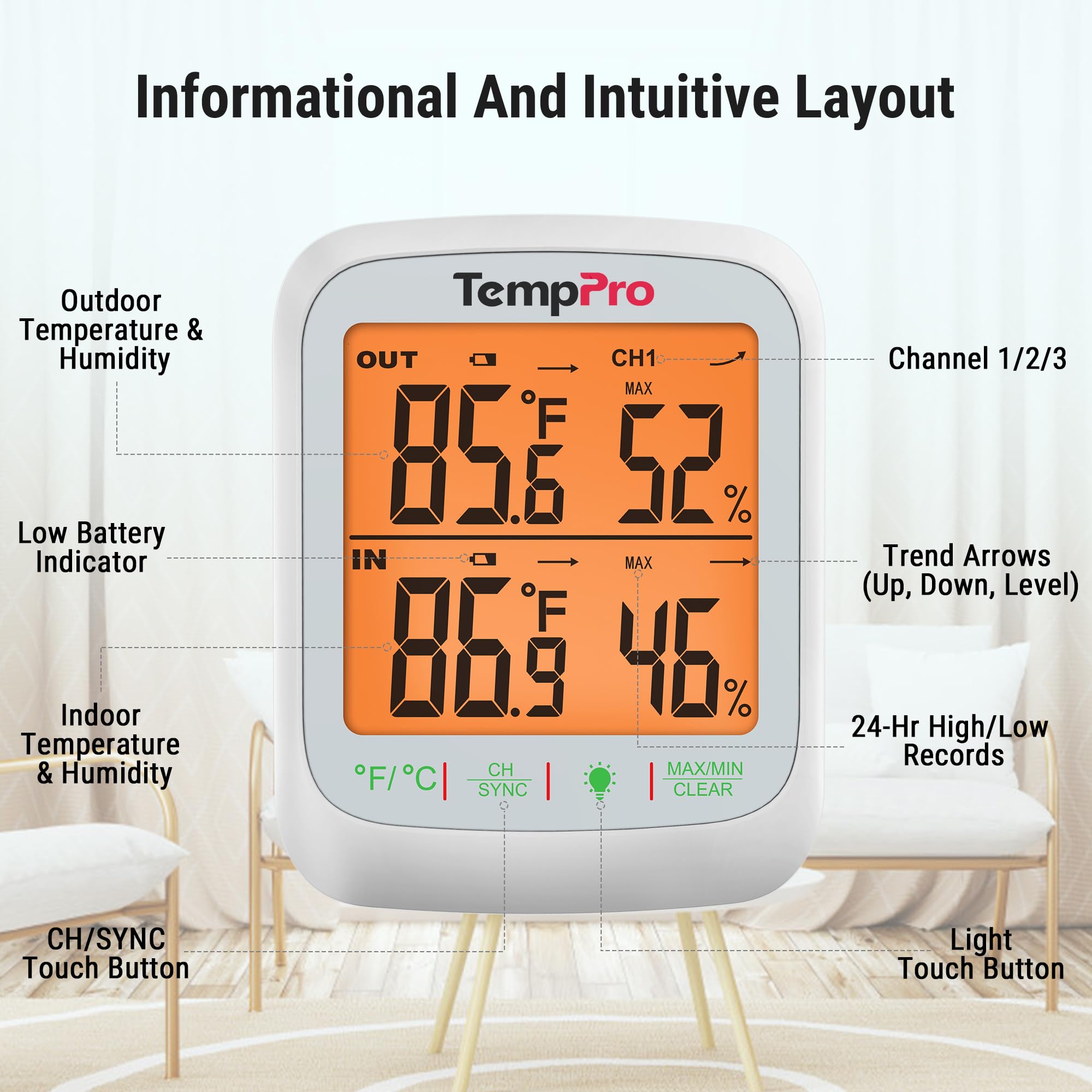 TempPro placed inside greenhouse helping maintain ideal plant conditions