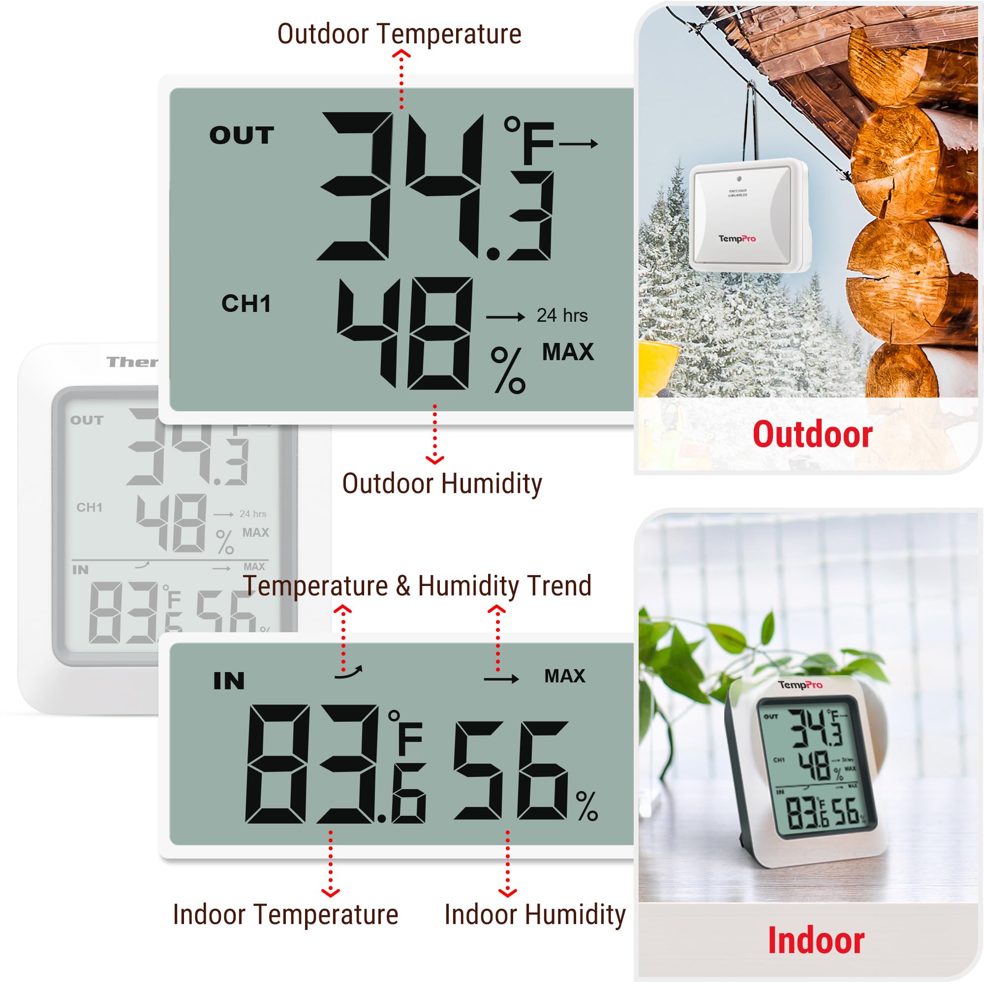 TempPro TempAir sensors in greenhouse, helps maintain stable conditions for plants