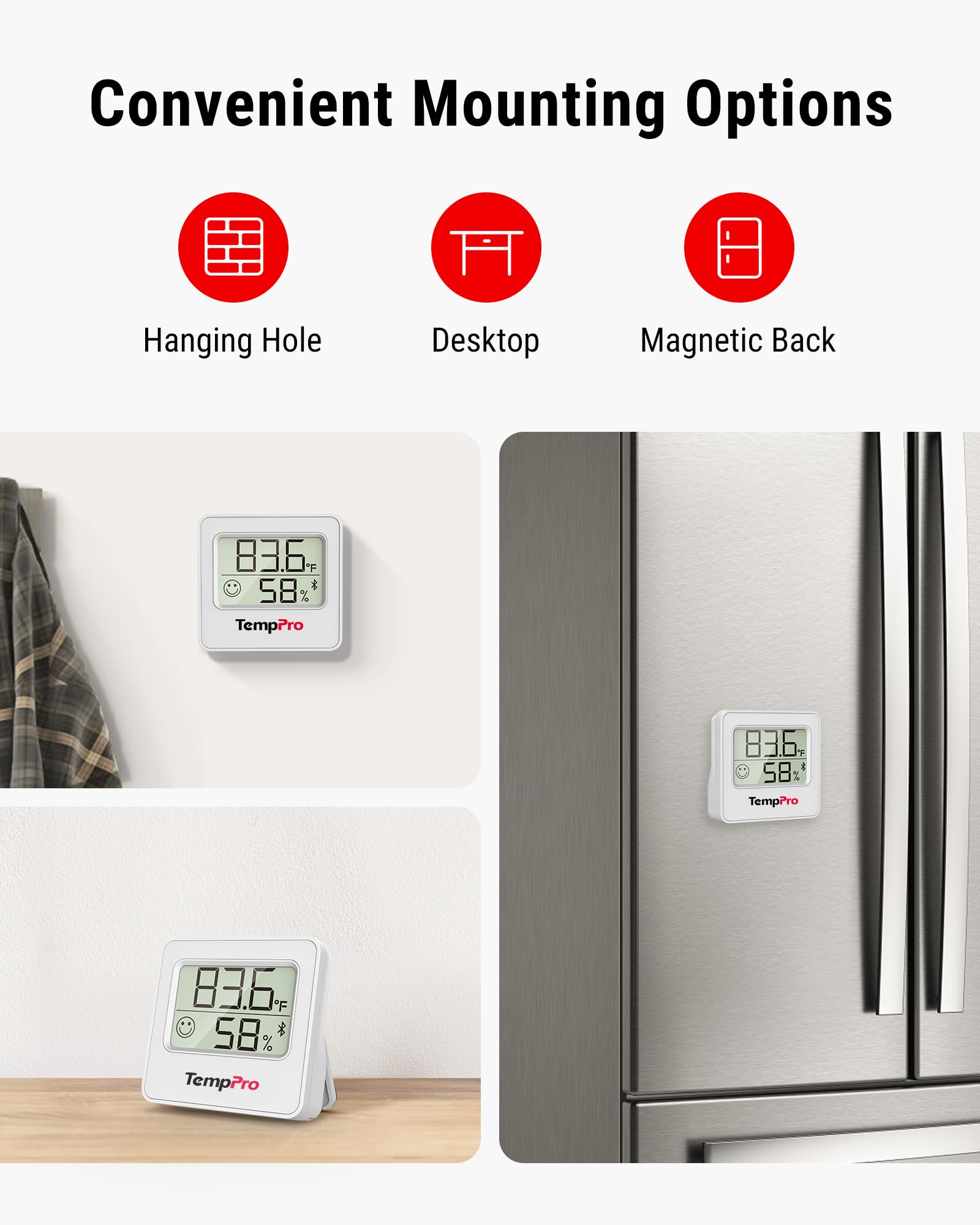 TempPro placed beside household items for scale, benefit of compact size