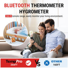 TempPro slim side profile showing size and easy placement benefit