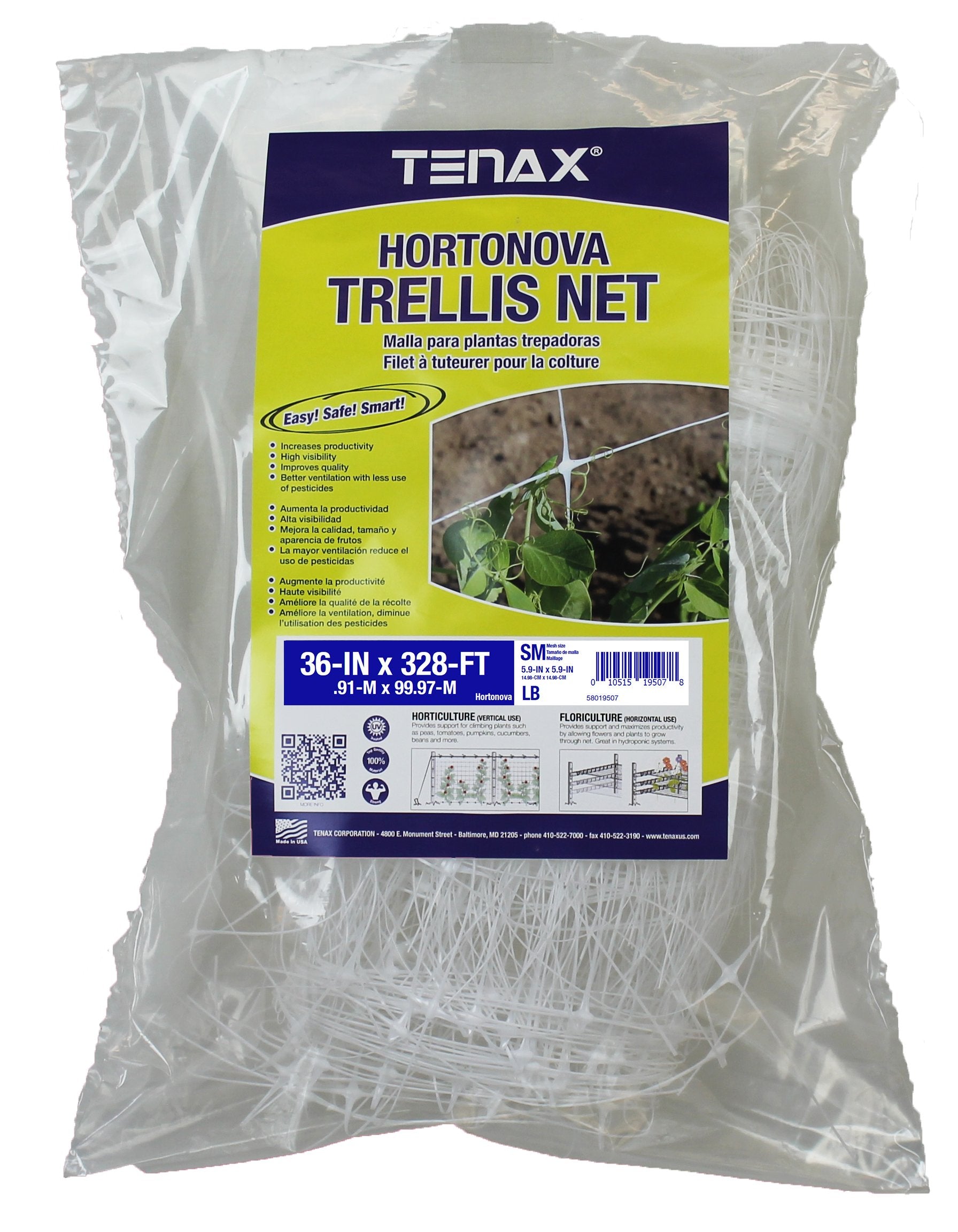 TENAX front packaging showing product dimensions and durable roll