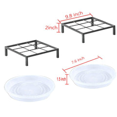 TenFuju stand supporting a heavy ceramic pot demonstrating 100 lb capacity