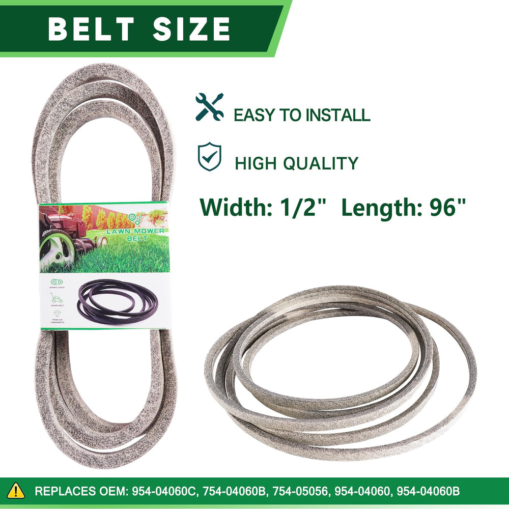 TENGMUJX deck belt laid flat with scale indicating correct length fit