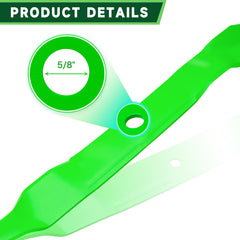 TENGMUJX blade center hole close-up showing 5/8 inch fit for correct spindle mounting