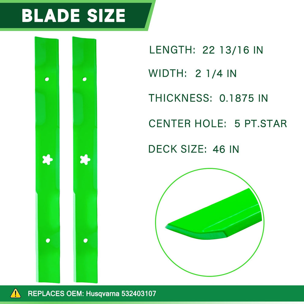 TENGMUJX blade close-up showing sharp edge for cleaner cuts and turf health