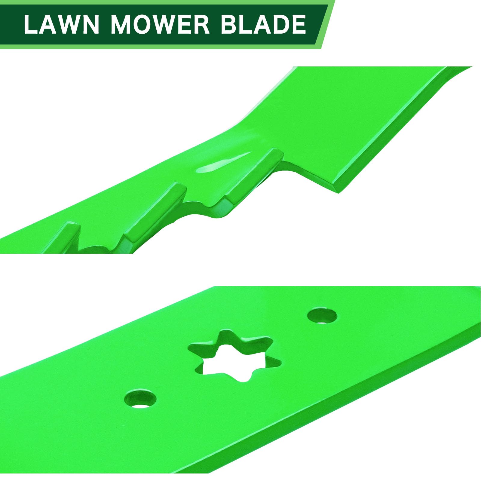 TENGMUJX blade mounted on Cub Cadet deck demonstrating correct installation and fit