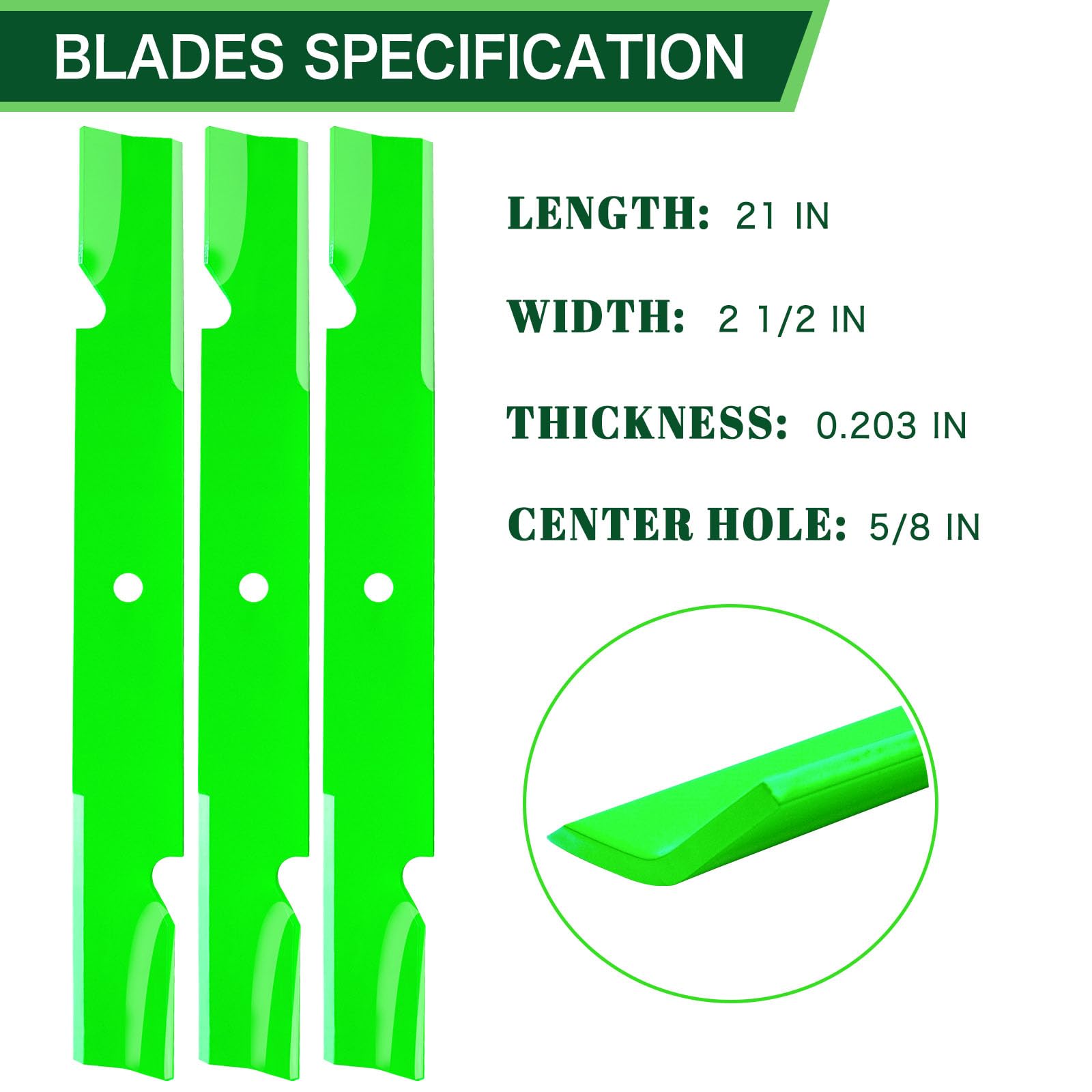 TENGMUJX close-up of blade profile highlighting durable steel construction