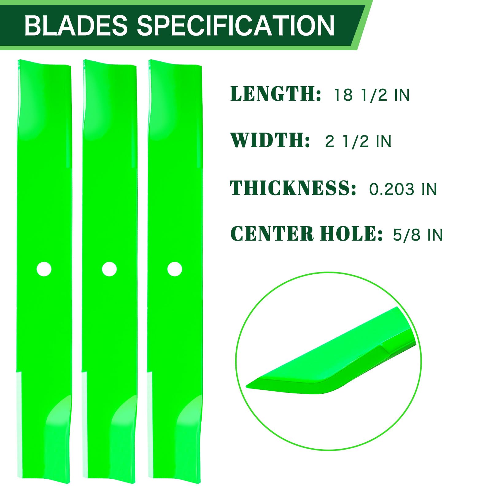 TENGMUJX close-up of hi-lift blade profile showing clean cutting geometry