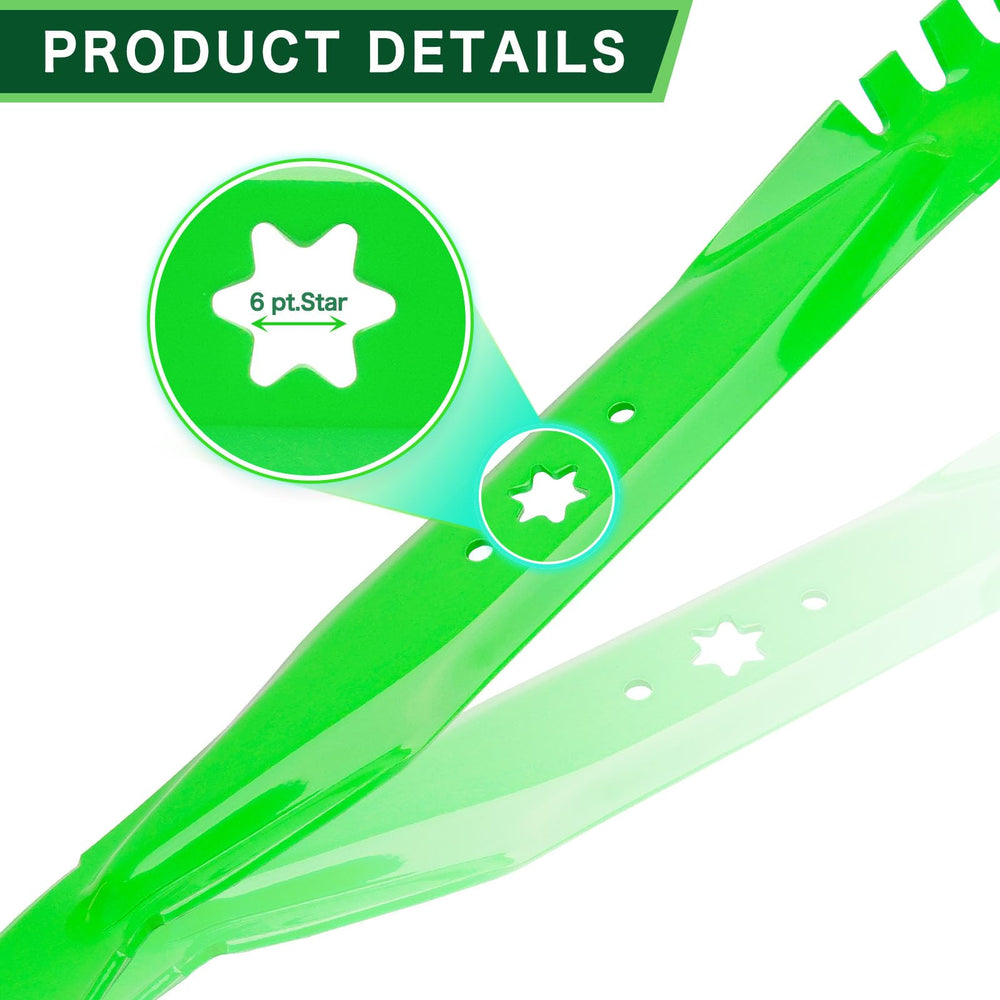 TENGMUJX blades installed on mower deck offering direct-fit replacement confidence
