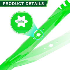 TENGMUJX blades installed on mower deck offering direct-fit replacement confidence