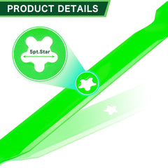 TENGMUJX 5-point star center hole view showing correct spindle fit for Craftsman