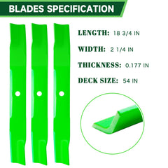 TENGMUJX close-up of sharpened cutting edge for cleaner grass cuts