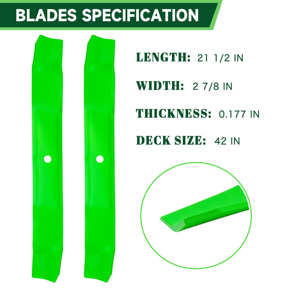 TENGMUJX close-up of blade cutting edge demonstrating sharpness for cleaner grass cuts