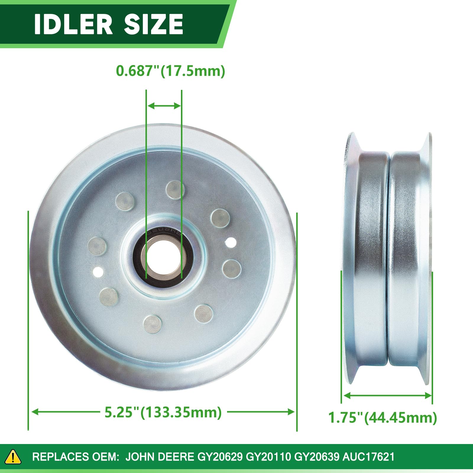 TENGMUJX deck belt flat lay showing correct size for reliable power transfer