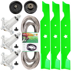 TENGMUJX front packaging of 54 inch deck kit showing included parts and model fitment benefit