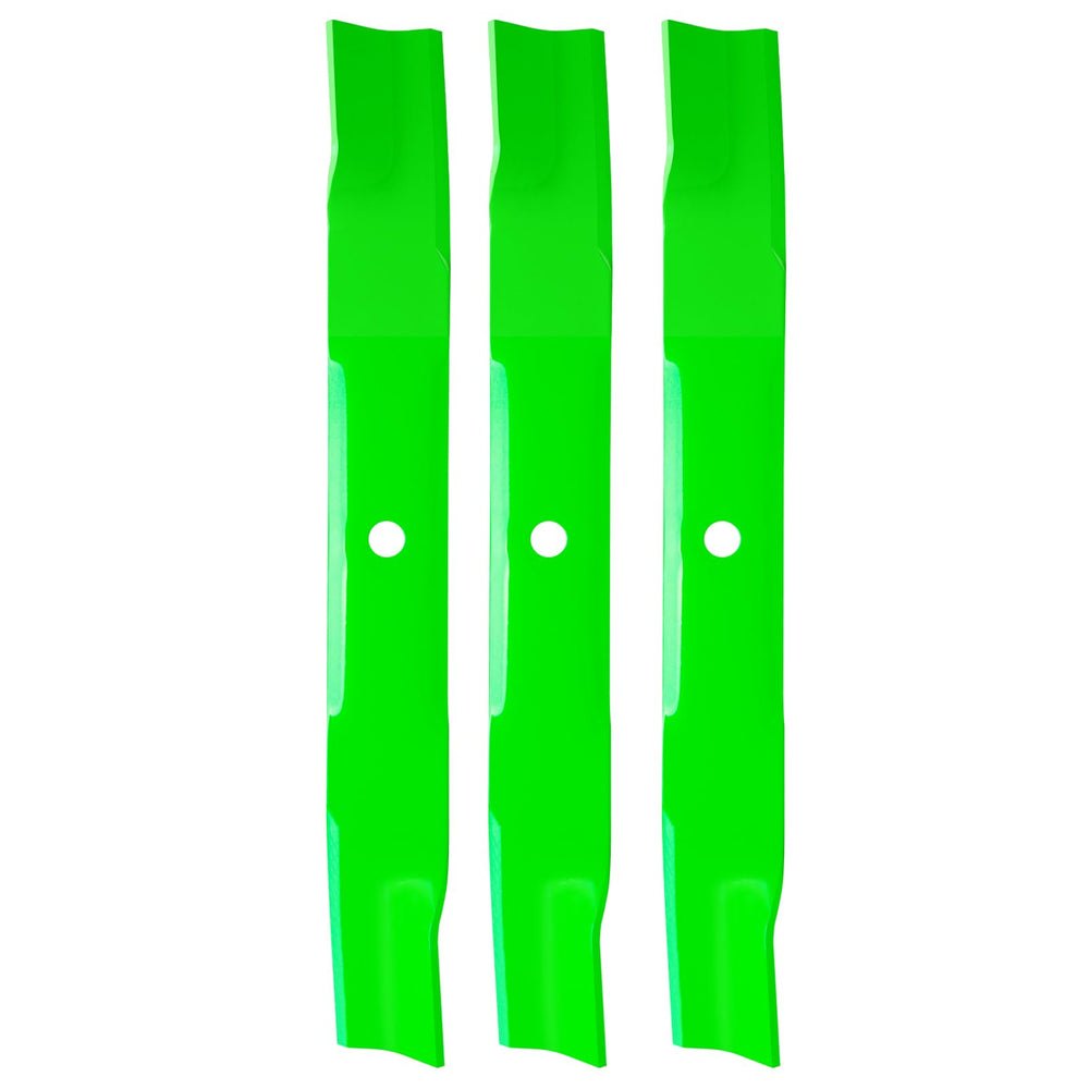 TENGMUJX front view of 54 inch blade showing full shape and fit for decks